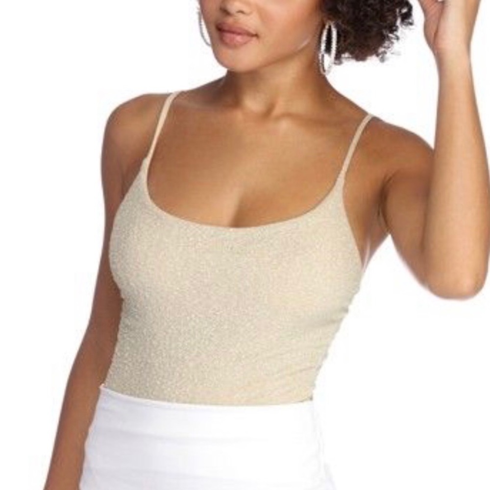 Sparkly Nude Bodysuit